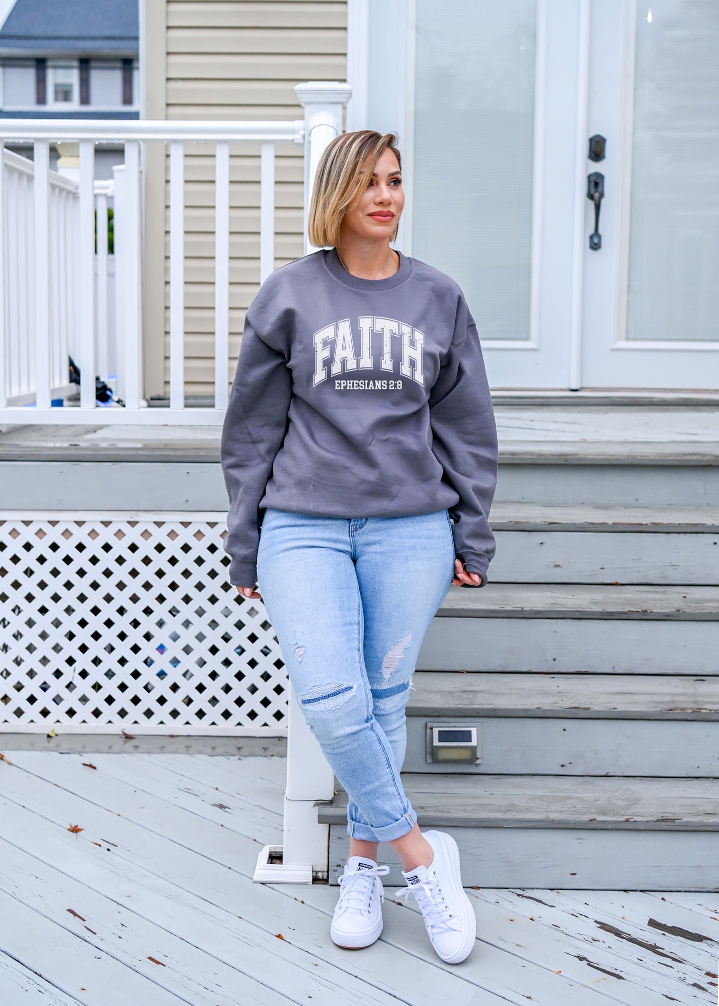 #115 Faith Oversized Fit Crewneck Sweatshirt