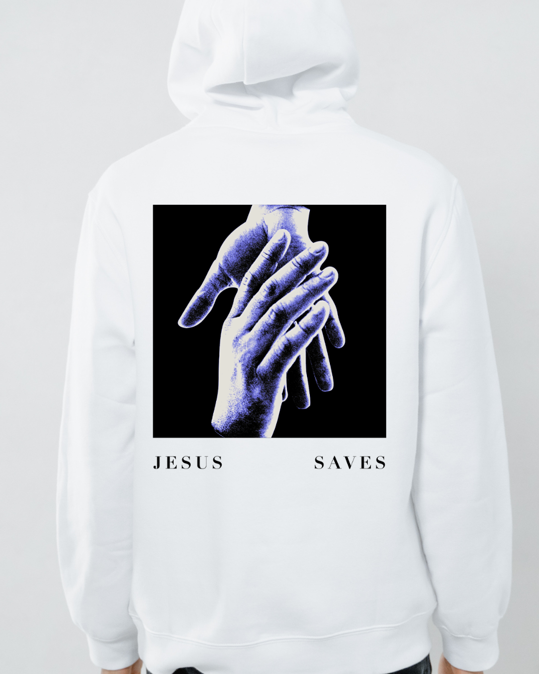 #111 Jesus Saves Back Design Graphic Hooded Sweatshirt
