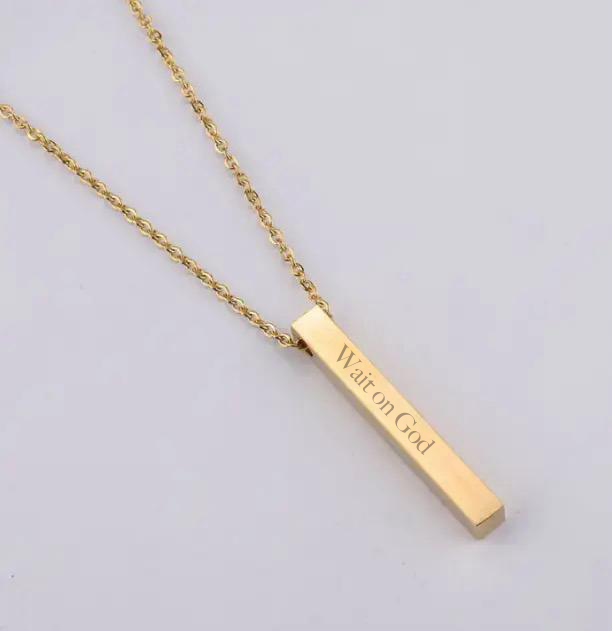 Wait on God Necklace