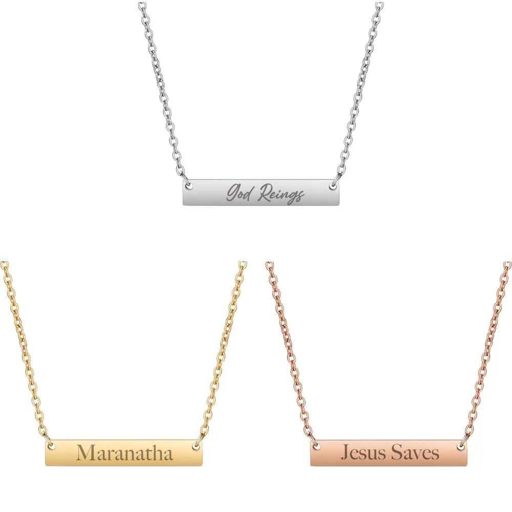 Horizontal Name Necklace