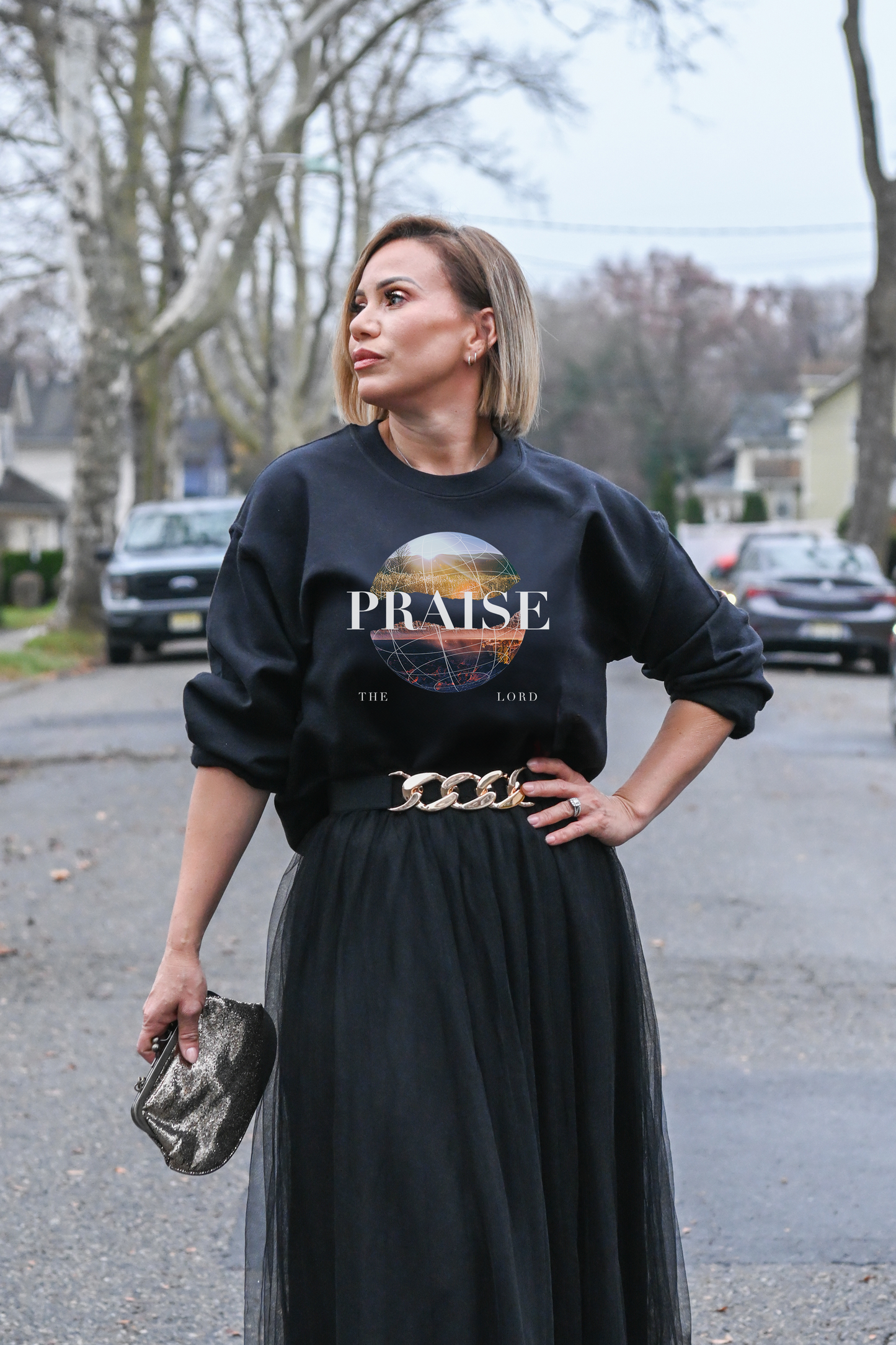 #103 Sweatshirt Praise Front Design Christian
