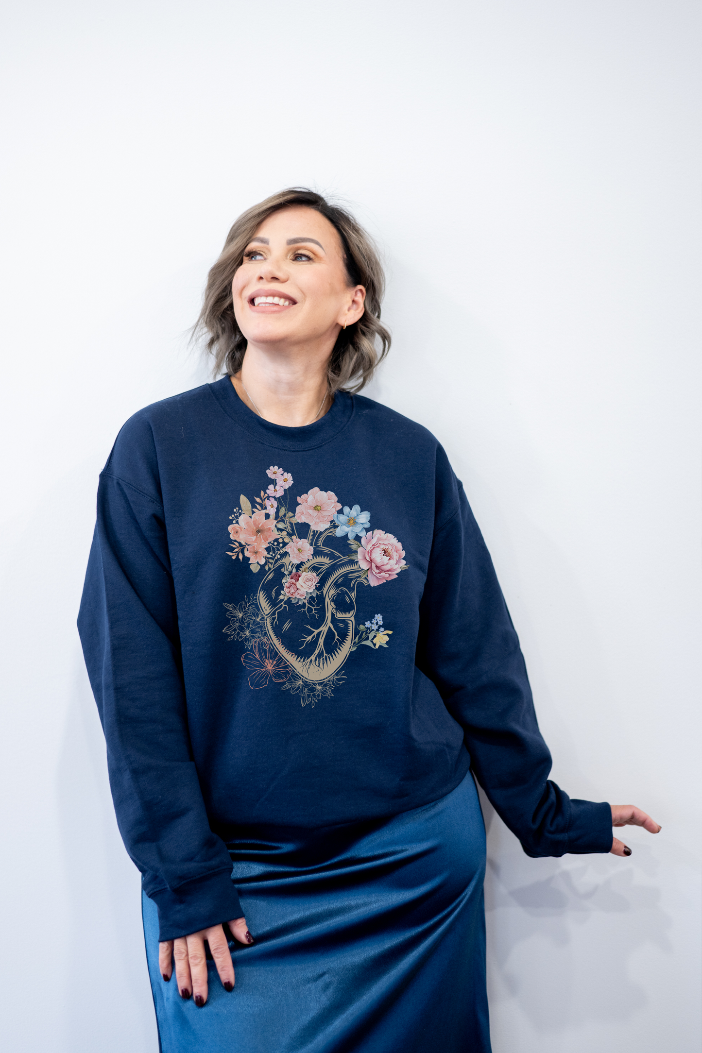 Beige Heart Sweatshirt