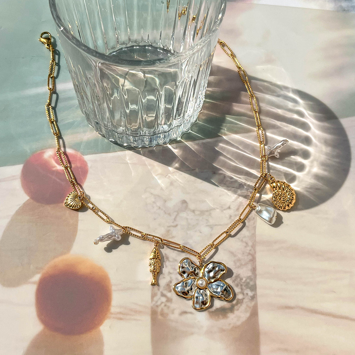 Earth & Ocean Charms Necklace