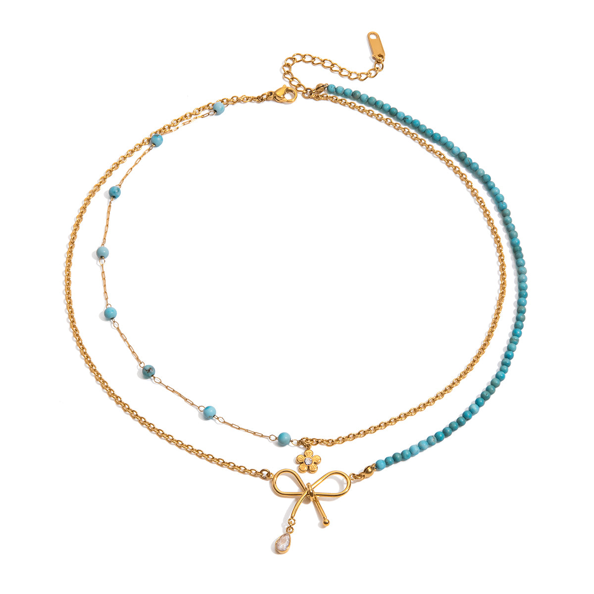 Chen Bow Turquoise Layered Necklace