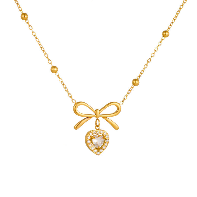 Chen Heart Bow Necklace