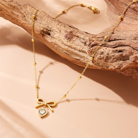 Chen Heart Bow Necklace