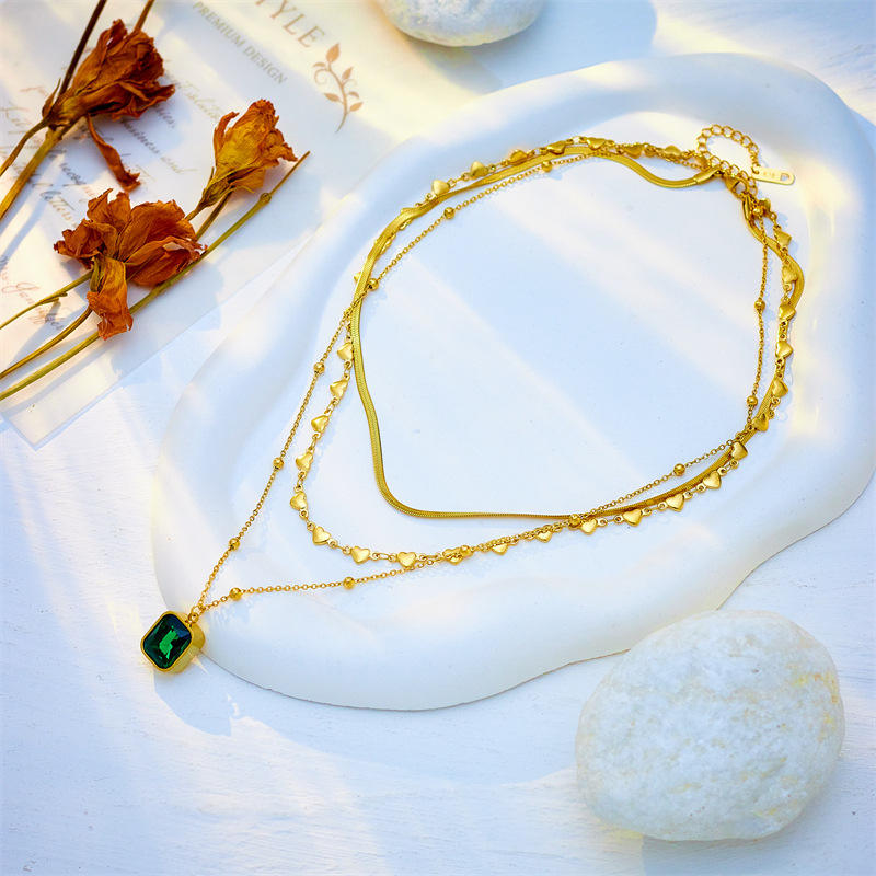 Emerald Promise Layered Necklace