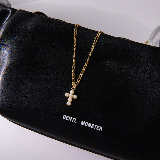 Faith Pearl Cross Necklace