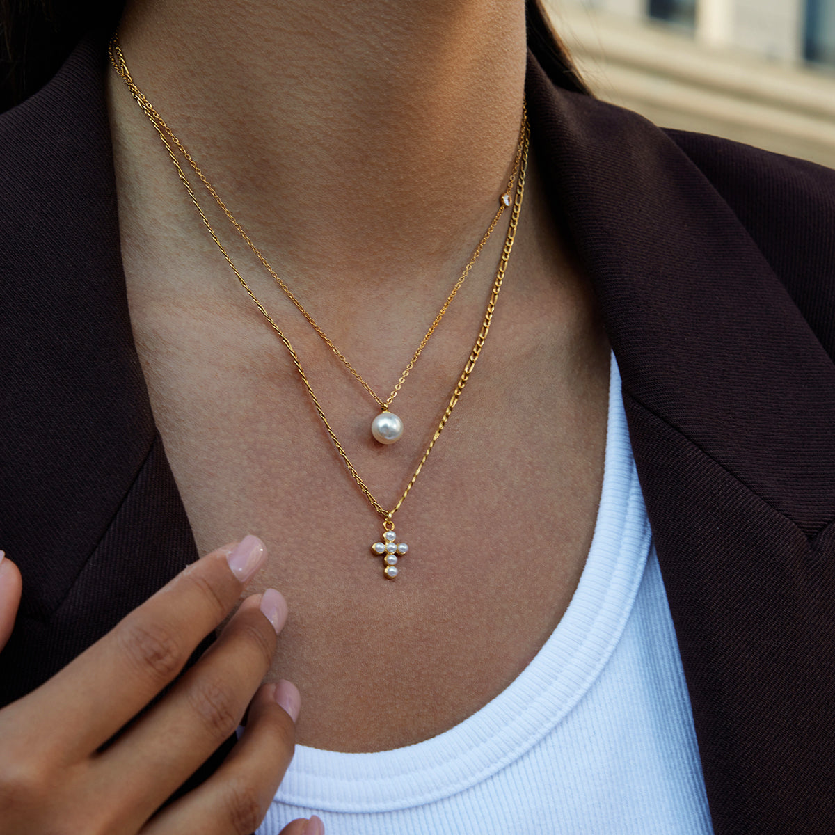 Faith Pearl Necklace