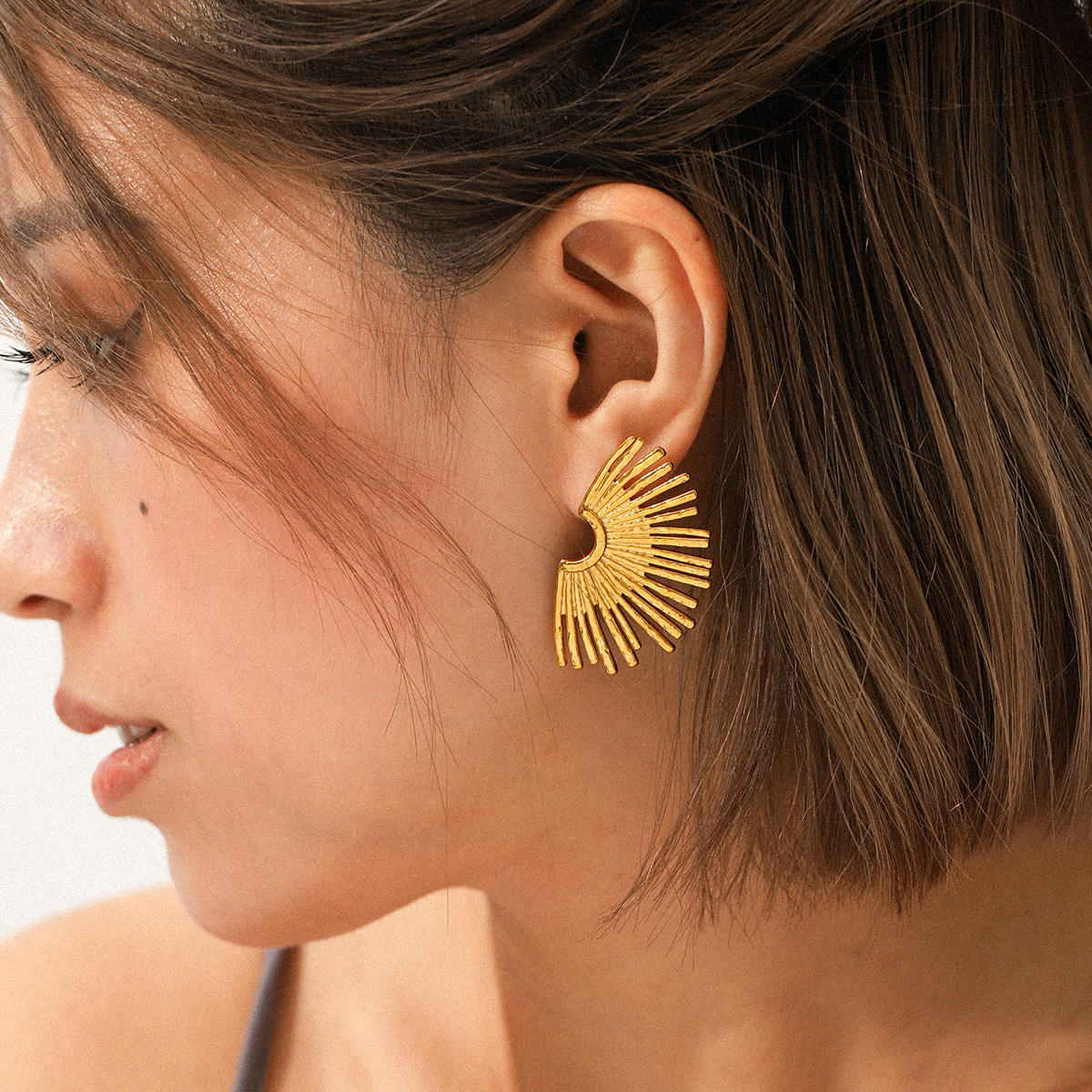 Sara Radiance Fan Earrings