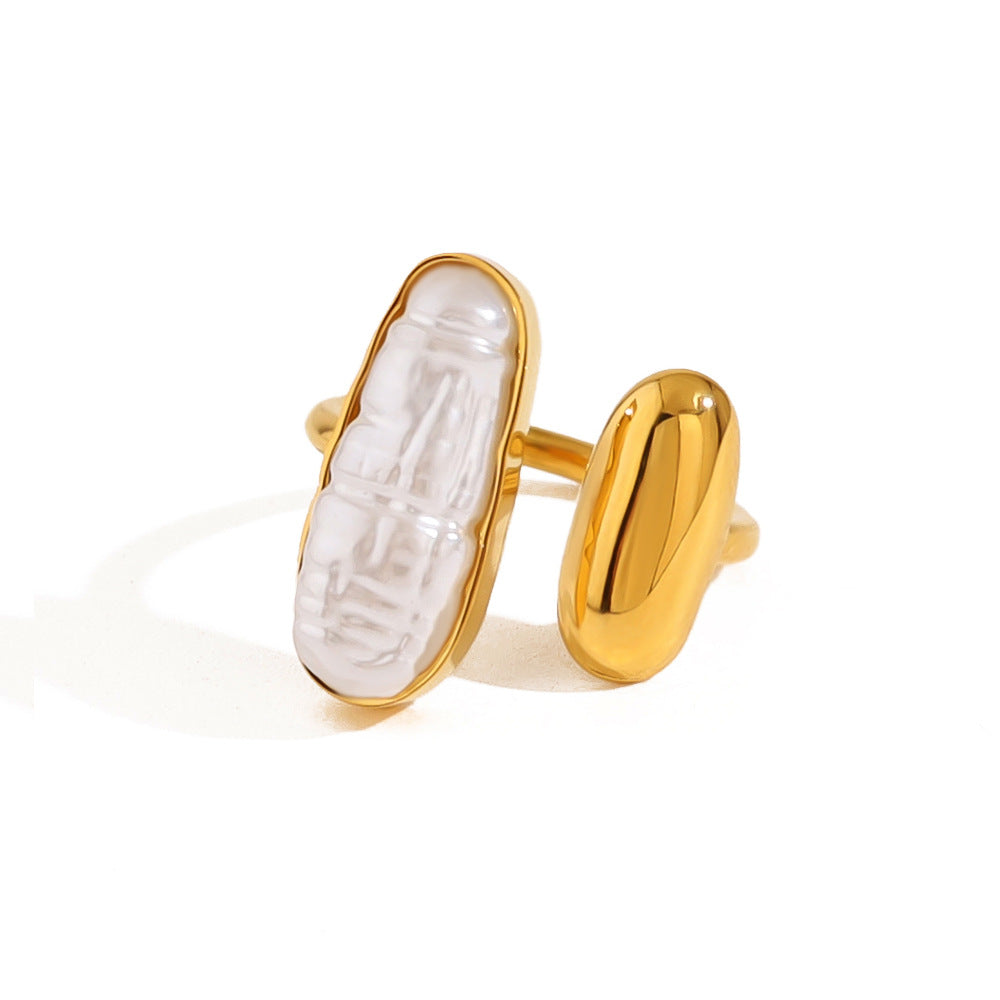 Pearl Embrace Open Ring