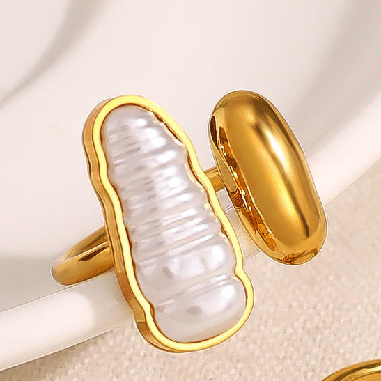 Pearl Embrace Open Ring