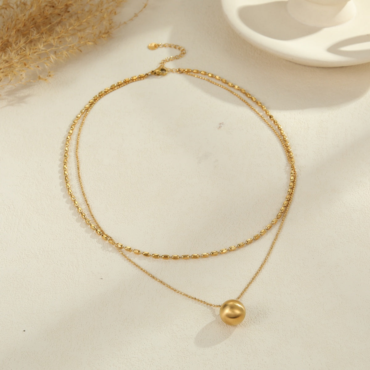 Shemen Drop Layered Necklace