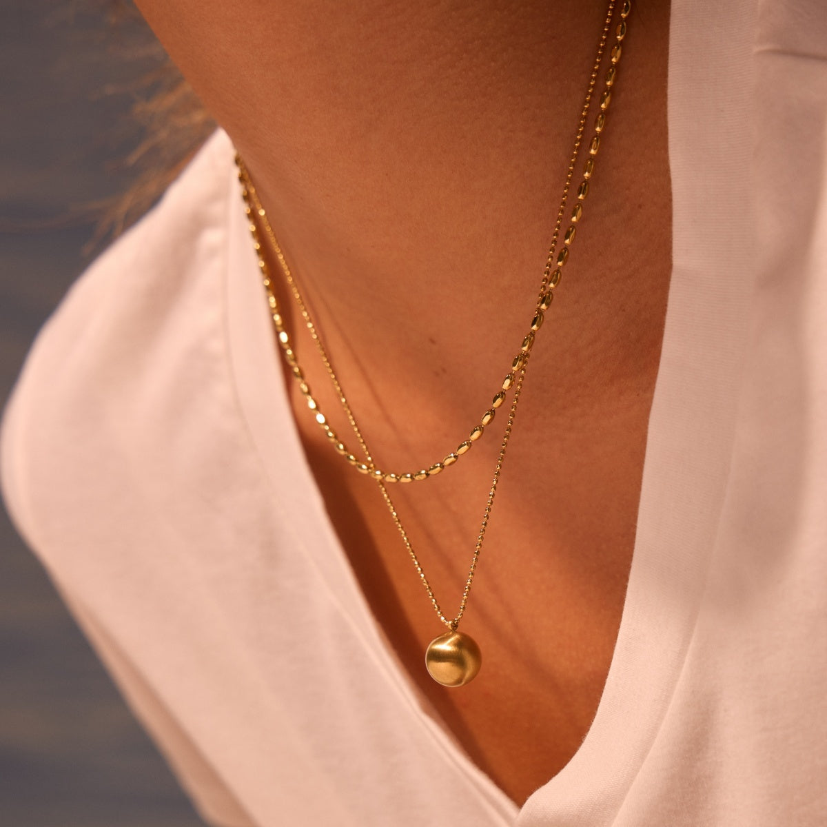 Shemen Drop Layered Necklace