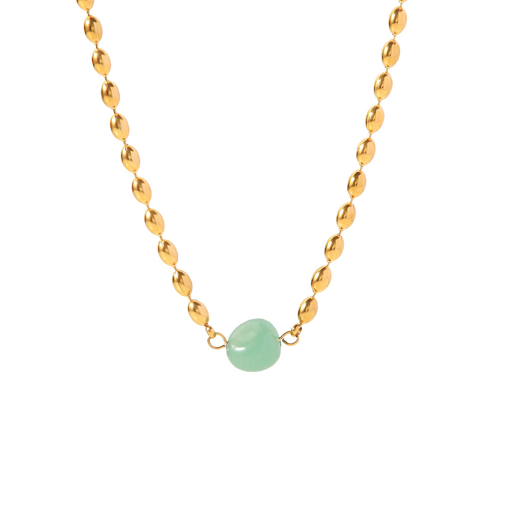 Green Promise Bead Chain Necklace